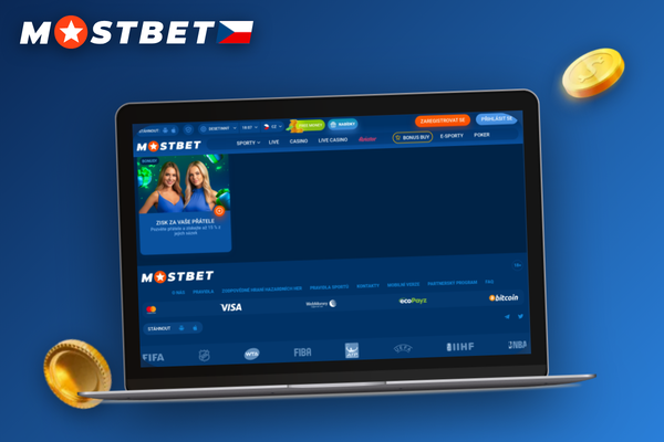 Mostbet casino bonus zobrazen na notebooku a mobilu s nabídkou 125 % a 250 spinů