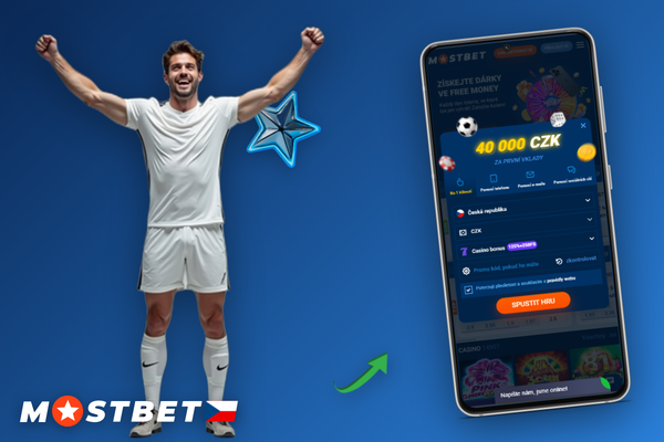 Mostbet CZ dashboard po registraci s přehledem zůstatku a záložkami kasino a sport